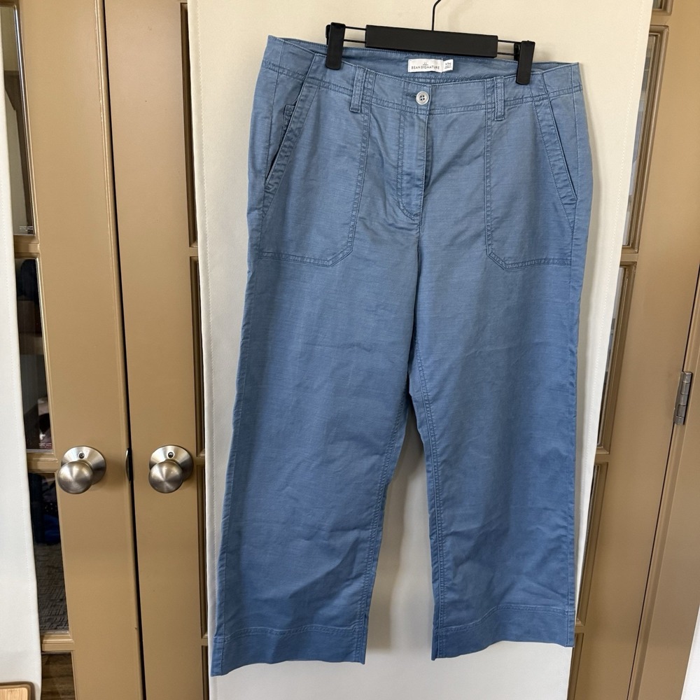 L.L. Bean Wide Leg Pants in Light Blue